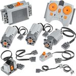 SEEMEY 9PCS Technical-Parts, Power-Function-Parts-Set Battery-Box Infrared-Adjustable-SpeedRemote-Controller-Receiver L-Motor-M-Motor Compatible with mainbrands