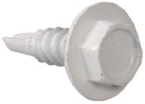 The Hillman GroupThe Hillman Group 35247 Hex Washer Head White Self-Drilling Screw 8 x 9/16 100-Pack