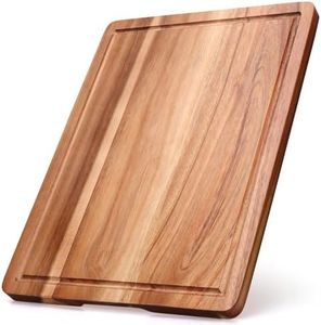 Gtencemen Acacia Wood Cutting Boards for Kitchen, Wooden Chopping Board with Side Handle and Juice Groove, 15" X 11" Carving Board, Butcher Block, Cheese Charcuterie Boards for Meat, Fruit, Steak
