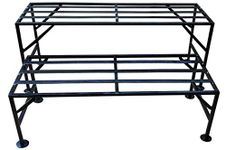 TRUPOT A-One Steels Iron 2-Step Plant Stand, Black, 28 in, 2 Pieces