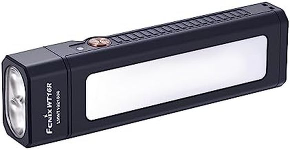 Fenix WT16R 300 Lumen Multipurpose USB-C Rechargeable LED Torch with Up to 30hrs Runtime–IP66 Waterproof Flood & Spot Work Light for Industrial Use with Magnetic Base & Yellow Flash