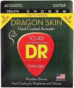 DR DRAGON SKIN .010-.048 DSA-2/10 Acoustic Strings, Set of 2