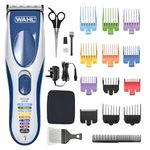 Wahl Colour Pro Cordless Hair Clipper Kit, Neck Duster, Colour Coded Combs, Hair Clippers for Men, Head Shaver, Men's Hair Clipper, Easy Home Haircutting, Family Haircuts