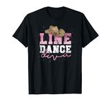 Cowboy Hat Line Dancing Girls Women Diva Western Line Dance T-Shirt