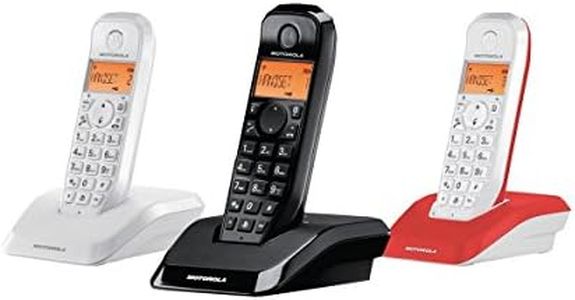 Motorola S1203TRIO Teléfono Inalámbrico Digital, Paquete de 3, Blanco