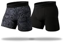 Pair of Thieves Men's Hustle Boxer Briefs - 2 Pack Performance Athletic Underwear for Men, Printed Black / Black, M