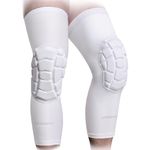 LEGENDFIT Wrestling Knee Pads with Crashproof Padding & Compression Support for Football, Volleyball, Basketball - Long Leg Sleeves for Youth & Adults (2 Pairs)