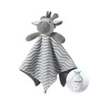 CREVENT Soft Plush Animal Face Security Blankets,Fleece Baby Comforter Cuddle Blanket for Newborn Boys and Girls, Great Gifts for Birthday Baby Shower (Grey Zebra)