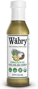 Wäbry Organic Piña Colada Syrup – 14.2oz (420g), Natural Fruit Syrups for Drinks, Shaved Ice and Ice cream, Vegan Friendly, Non-GMO, Dye-Free Snow Cone Syrup – BPA Free Plastic Bottle