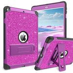 iPad 9th Generation Case| iPad 8th/ 7th Generation Case| GaoBao iPad 10.2 Case 2021/2020/ 2019 Glitter Sparkly 3 Layers Shockproof Kickstand Protective Girls Women Cover for iPad 10.2'', Dark Purple