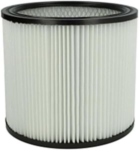 vhbw 1x filtre plissé compatible avec ShopVac Pump Vac 45 aspirateur - noir/blanc