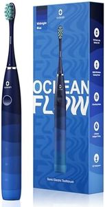 Oclean Flow Spazzolino Elettrico Sonico, Spazzolino da Denti Ricaricabile, 180 Giorni di Durata della Batteria, 5 Modalità, Spazzolino Elettrico Impermeabile IPX7, Testina Dupont, 2 Minuti Timer(blu)