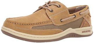 Margaritaville Men's Anchor Lace Boat Shoes-Lightweight and Durable 2 Eye Lace Up, Light Tan, 8 UK