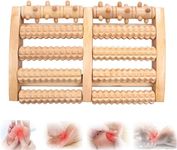 Wooden Foot Massager Roller, Foot Massager Roller for Plantar Fasciitis, Arch Pain and Muscle Tension, Stress Relief and Feet Muscle Relaxation (Natural)