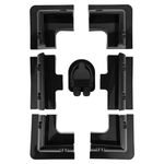 Hicello 7PCS Solar Panel Mounting Brackets Kit Corner Solar Double Cable Entry Gland Waterproof ABS UV-Resistant Used on Roofs of RV Boats Caravans Marine Trailer