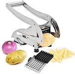 SNEPCOM Stainless Steel Potato Chipper with 2 Blades, Easy Home Made French Fries Chips Cutter, Salad Vegetable & Potato Chipper