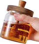 16.9oz Glass Honey Jars with Wooden