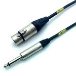 Sonic Plumber Neutrik XLR Female to 6.35mm (1/4 Inch) TS Jack Microphone Cable for Party Speaker/Amplifier/Keyboard (5m / 16.4ft)(Black)