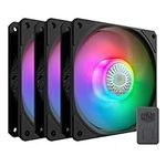 Cooler Master SickleFlow 120 Addressable RGB 3 in 1 Square Frame Fan, Individually Customizable LEDS, Air Balance Curve Blade Design, Sealed Bearing, PWM Control for Computer Case & Liquid Radiator