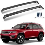 220 LBS Roof Racks Cross Bars Fits 2021-2024 Grand Cherokee L & 2022-2025 Grand Cherokee WL, Deepace Black All Aluminum Alloy Cross Rails