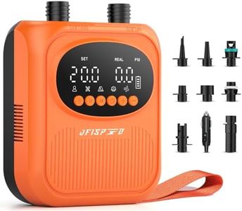 OFISPEED Electric Paddle Board Pump, Rechargeable 20PSI High Pressure SUP Pump with Auto-Off, Dual Stage Inflation & Deflation for Stand Up Paddle Boards, Boat, Tent, Mattress