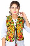 Shivam Fashion Embroidered Traditional Rajasthani Design Cotton Jacket For Women Every Festival & Occasion (Color: Black)