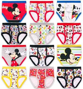 Disney Boys' Mickey Mouse 12pk of Briefs in Advent Box, Surprise Underwear for Potty Training Fun with Stickers & Chart, 12-Pack, 4 Years