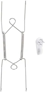 uxcell Plate Hanger, 8 Inch Stainless Steel Invisible Wall Plate Hangers with Wall Decorative Hooks and Tip Protectors for Decorative Plates and Art