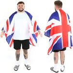 SHATCHI 5x3FT Britain National Union Jack New King Charles III Coronation Celebration British Fan Street Party Pub Wearable Body Sleeve Flag Decorations