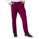 Carhartt Men's Athletic Cargo Pant Medical Scrubs, Wine, Medium