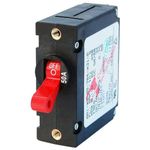 Blue Seas AC/DC Single Pole Magnetic Red Circuit Breakers 50 AMP AA1