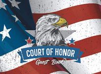 Court Of Honor Guest Book: American Flag Eagle Blank Lined Scout Sign In Journal