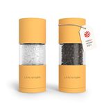 LARS NYSØM Salt and Pepper Grinder Set, Manual Salt and Pepper Mills with Adjustable Ceramic Grinder, Design Spice Shaker Set (Mustard Yellow)