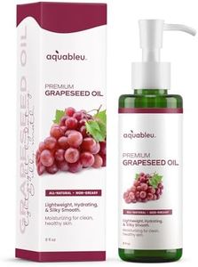 Aquableu Premium Grapeseed Oil - 100% Pure and All-Natural - Hydrating and Silky Smooth - Moisturing, for Clean and Healthy Skin, and Strong Hair - Cold Pressed - 8 oz