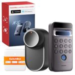 SwitchBot WiFi Smart Lock Ultra with Keypad Vision Pro, 3D Face & Palm Vein Recognition, Contactless Unlock, Fits Euro Profile Cylinder, Supports Matter, Alexa, Google, IFTTT