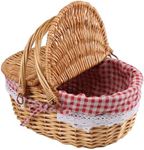 Synpinya Wicker Basket with Handle,