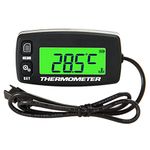 Oewnvmd Digital LCD Engine Temperature Gauge Over-Temperature Alert with Sensor RL-TS002 for Motorcycle Dirtbike ATV