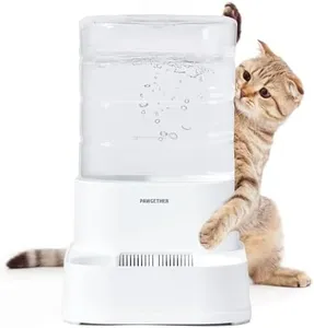 PAWGETHER® Gravity Automatic Pet Water Dispenser with 1 Filter for Cats and Small Dogs 1 Gallon/3.5L Auto Pet Waterer Dog Water Dispenser, Easy to Fill
