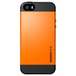 iPhone 5S Case, Spigen Slim Armor S Case for iPhone 5/5S - Retail Packaging - Tangerine Tango (SGP10369)