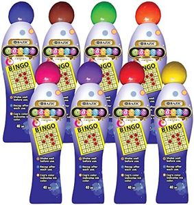 BAZIC Products Bingo Dot Marker 40 ml Non Toxic Water Based Washable Markers, Stamper Paint Kit for Game Kids Crafting Painting, 144-Packs