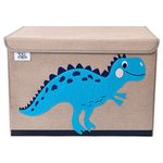 CLCROBD Foldable Kids Large Toy Chest with Flip-Top Lid, Collapsible Fabric Animal Toy Storage Organizer/Bin/Box/Basket/Trunk for Toddler, Children and Baby Nursery (Dinosaur)