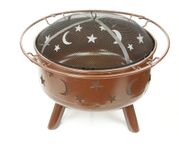 Fireside Escapes MW1142 29.5-Inch Stars and Moon Rusty Brown Fire Pit