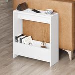 HOCUS PICUS Side Table with Magazine Rack for Living Room and Office - Many Colour Options - Side/End Table - 55 x 20 x 60cm (White)