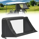 KEMIMOTO Foldable Rear Golf Cart Rain Cover Golf Bag Cover for 2 Passenger Golf Cart Compatible with Club Car Tempo