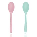 2 Pcs Silicone Mixing Spoon Stirring Spoon Silicone Serving Spoon for Kitchen Cooking Baking Stirring Mixing Tools