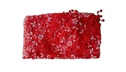 Matissa Newborn Baby Girl/Boy Lace Tassels Wrap Swaddle Layer Baby Photography Prop (Red)