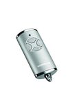 Hörmann HSE 4 BS Hand-held Transmitter (Frequency 868 MHz, high-Gloss, Garage Door Drive caps, Batteries, Dimensions 28 x 70 x 14 mm, incl. Keyring) 4511581, Silver Chrome