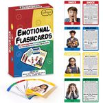 Garybank Emotion Cards - 56 Social Emotions Flashcards Game for Toddlers & Kids - with Coping Skills - Emotional Intelligence Learning Tool for Speech Therapy & ABA Therapy Materials