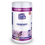 Core Clean Disinfecting Surface Wipes, Disinfectant Multi Purpose Wet Wipes for Sanitizing Surfaces, 100 Pulls, Lavender, Pack of 1