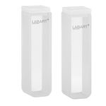 LABART™ Quartz Cuvette (Pathlength: 10mm, Volume: 3.5ml with PTFE Cover, Spectrophotometer) Set of 2 Pcs with Transmission Certificate